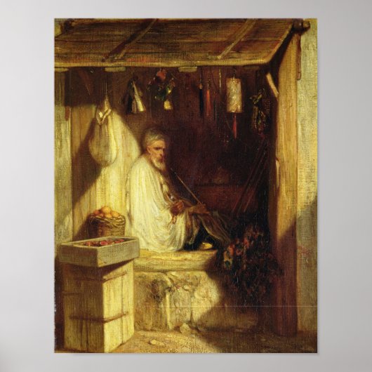 Turkish Merchant Smoking in his Shop, 1844 Poster (Vorne)