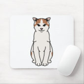 Turkish Van Cat Cartoon Mousepad (Mit Mouse)