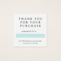 Türkisherz Danke für die Bestellung