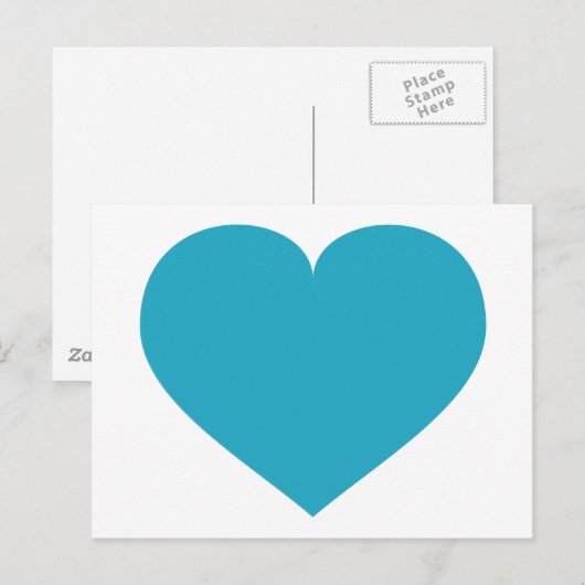 Türkisherz Postkarte (Vorne/Hinten)