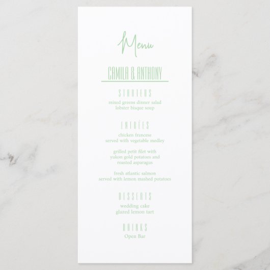 Türkishochzeit Menükarte (Vorderseite)