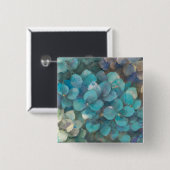 TürkisHydrangea Button (Vorne & Hinten)