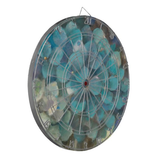 TürkisHydrangea Dartscheibe (Vorderseite Links)