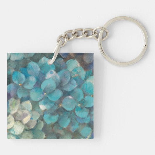 TürkisHydrangea Schlüsselanhänger (Rückseite)