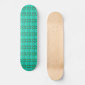 Türkiskreismuster Skateboard (Vorderseite)
