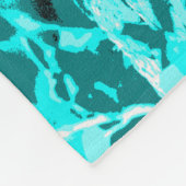 Türkisleopard im weißen Hintergrund Fleecedecke (Ecke)