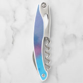 Türkislila rosa abstrakte Watercolor-Wäsche Kellnermesser (Rückseite)