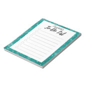 Türkisliste Notizblock (Rotiert)