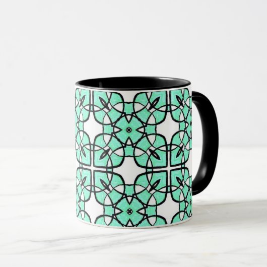 Türkisloops Tasse (VorderseiteRechts)