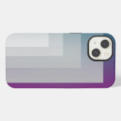 Türkismagenta grau iPhone hülle (Rückseite (Horizontal))