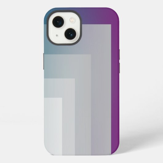 Türkismagenta grau iPhone hülle (Rückseite)