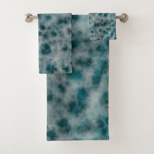 Türkismarmor abstrakt badhandtuch set (Insitu)