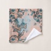 Türkismarmor abstrakt badhandtuch set (Waschlappen)