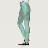 Türkismarmor Abstrakt Leggings (Links)