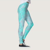 Türkismarmor Abstrakt Rug Leggings (Rechts)