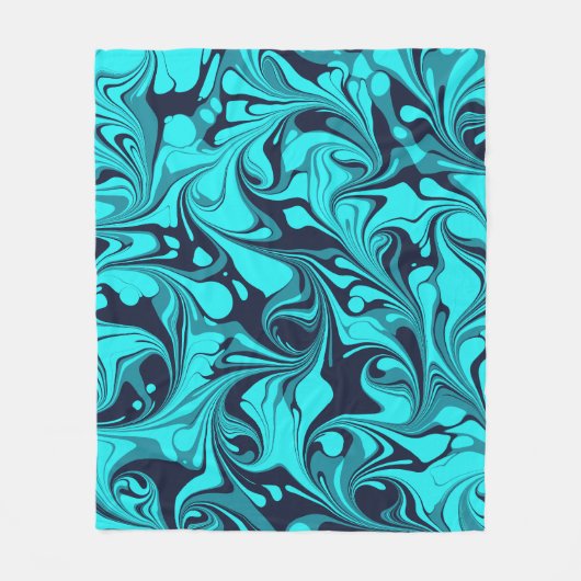 Türkismarmor Fleecedecke (Vorderseite)