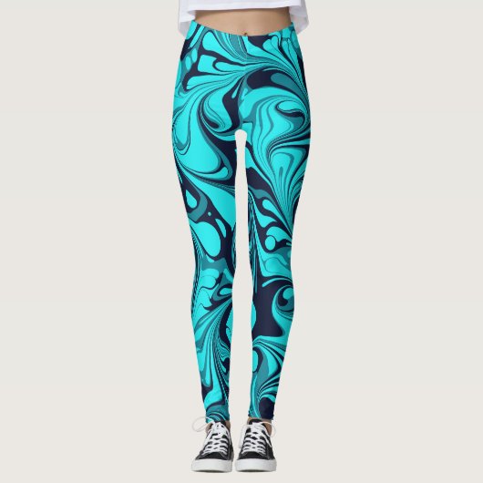 Türkismarmor Leggings (Vorderseite)