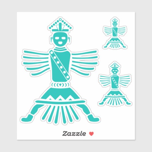 Türkismesser Aufkleber (Blatt)