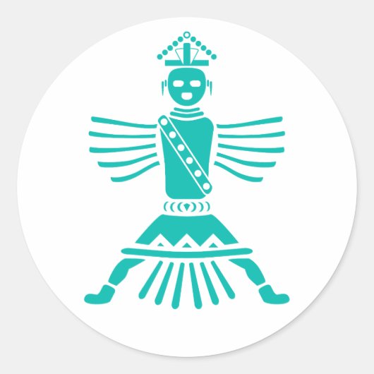 Türkismesser Runder Aufkleber (Vorderseite)