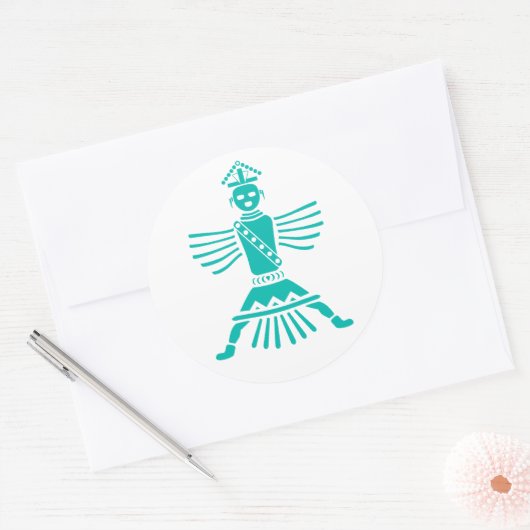 Türkismesser Runder Aufkleber (Umschlag)