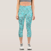 Türkismuster Capri Leggings (Vorderseite)
