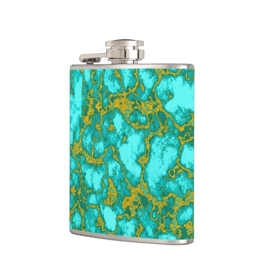 Türkismuster Flachmann (Links)