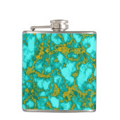 Türkismuster Flachmann (Vorderseite)