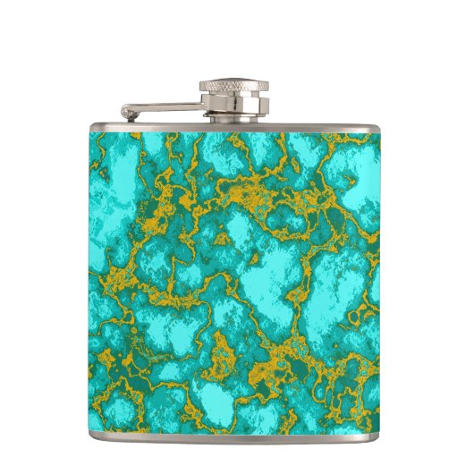 Türkismuster Flachmann (Vorderseite)