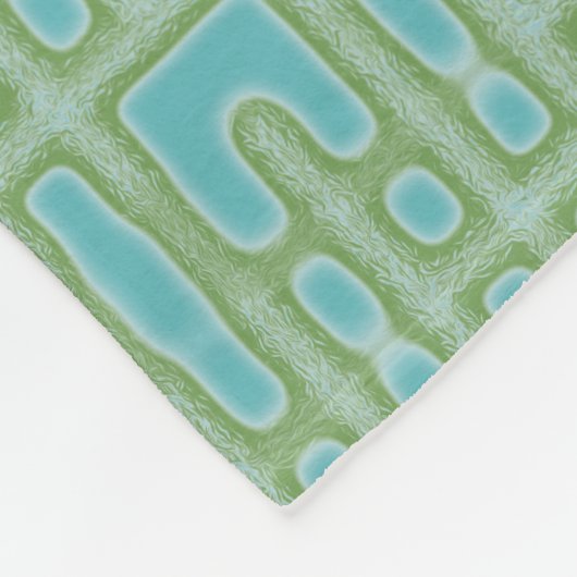 Türkismuster Fleecedecke (Ecke)