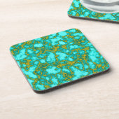 Türkismuster Getränkeuntersetzer (Linke Seite)