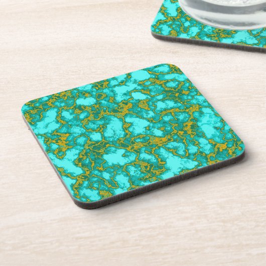 Türkismuster Getränkeuntersetzer (Linke Seite)