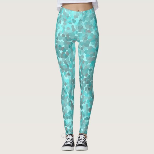 Türkismuster Leggings (Vorderseite)
