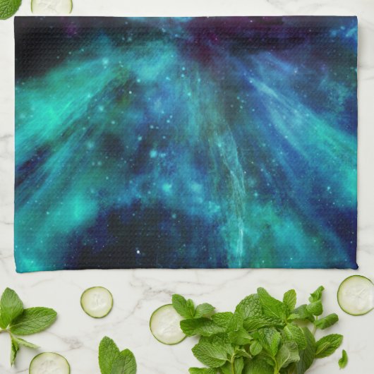 Türkisnebel Geschirrtuch (Gefaltet)