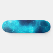 Türkisnebel Skateboard | Kosmisches Skateboard (Horizontal)