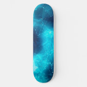 Türkisnebel Skateboard | Kosmisches Skateboard (Vorderseite)