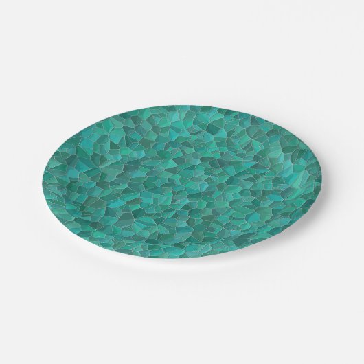 Türkispapierplatte Pappteller (Schrägansicht)