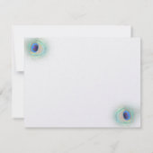 Türkispfau Danke Karte (Rückseite)