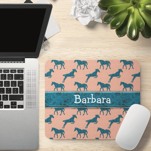 Türkispferd Personalisiert Mousepad