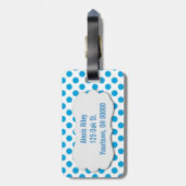 Türkispolka Gepäckanhänger (Rückseite vertikal)