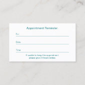 Türkispsychologin - Ernennung Terminkarte (Rückseite)