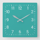 Türkisquadrat Uhr (Vorderseite)