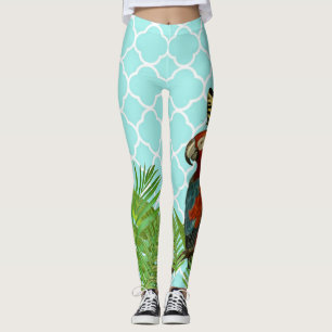TürkisQuartreilpapagei und Schmetterling Leggings