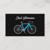 Türkisrad auf schwarz visitenkarte (Vorderseite)