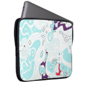 "Türkisraum" Abstrakt Laptopschutzhülle (Vorne Rechts)