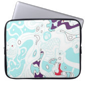 "Türkisraum" Abstrakt Laptopschutzhülle (Vorderseite)