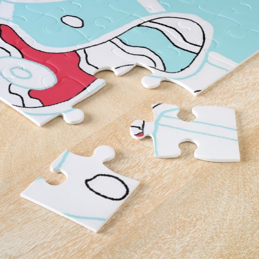 "Türkisraum" Digitale Abstrakte Kunst Puzzle (Seite)