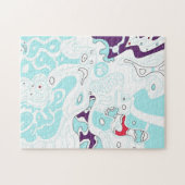 "Türkisraum" Digitale Abstrakte Kunst Puzzle (Horizontal)