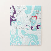 "Türkisraum" Digitale Abstrakte Kunst Puzzle (Vertikal)