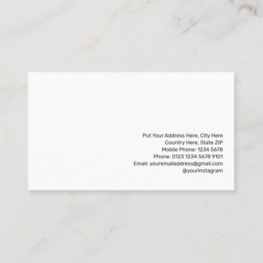 Türkisrechner Sketch Private Tutor Black Visitenkarte (Rückseite)