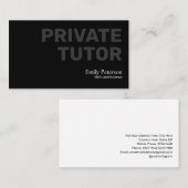 Türkisrechner Sketch Private Tutor Black Visitenkarte (Vorne/Hinten)